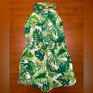 NWT Janie & Jack Palm Print Romper - 3T